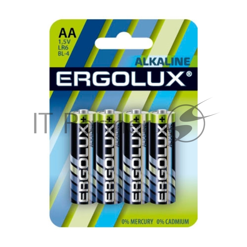 Элемент питания алкалиновый LR6 BL-4 LR6 BL-4 1.5В Alkaline (блист.4шт) Ergolux 11748