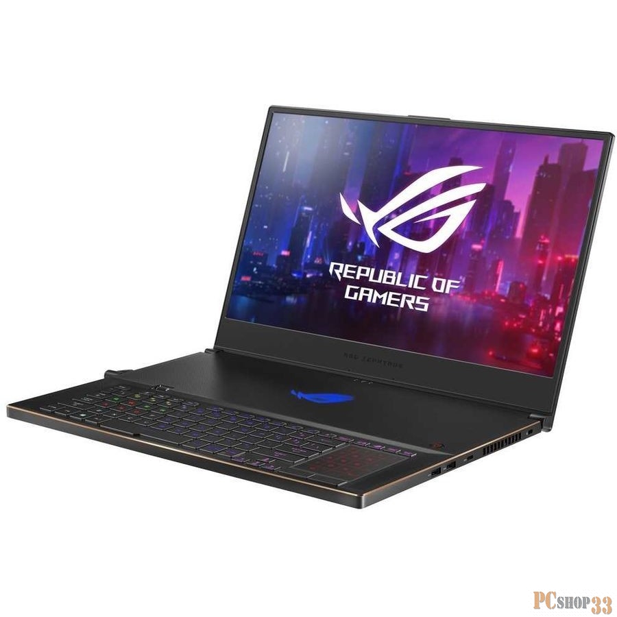 Ноутбук Asus GX701GVR-H6049T i7-9750H (2.6)/16G/512G SSD/17.3FHD AG IPS 240Hz/NV RTX2060 6G/NumberPad/noODD/Win10 Black + камераFHD