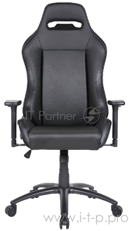 TESORO Alphaeon S1 чёрное игровое кресло (карбоновые вставки, экокожа, регулируемый угол наклона, механизм качания)