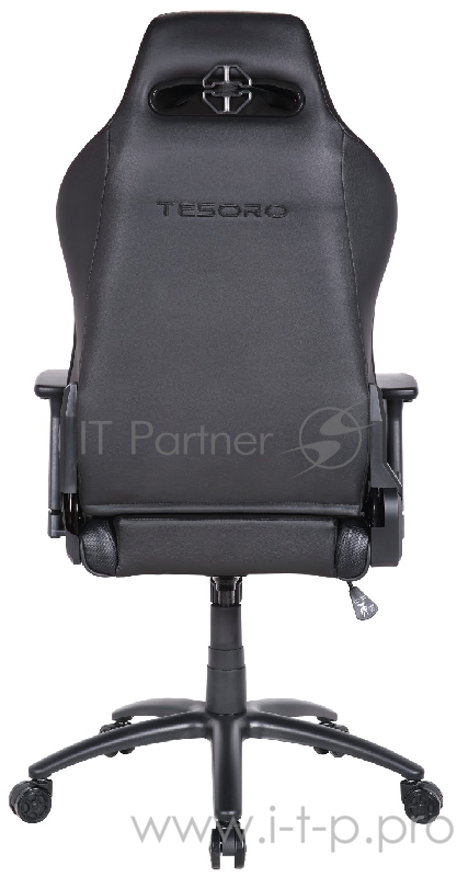 TESORO Alphaeon S1 чёрное игровое кресло (карбоновые вставки, экокожа, регулируемый угол наклона, механизм качания)