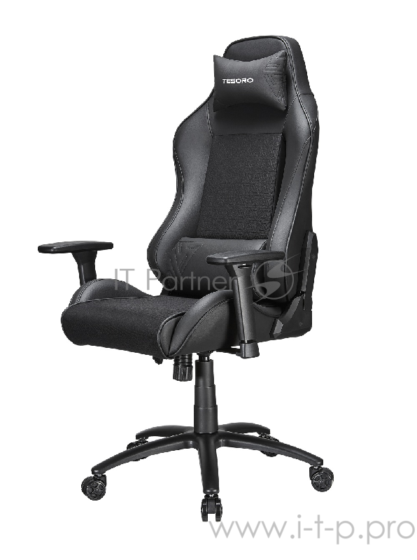 TESORO Alphaeon S2 чёрное игровое кресло (экокожа, регулируемый угол наклона, механизм качания)