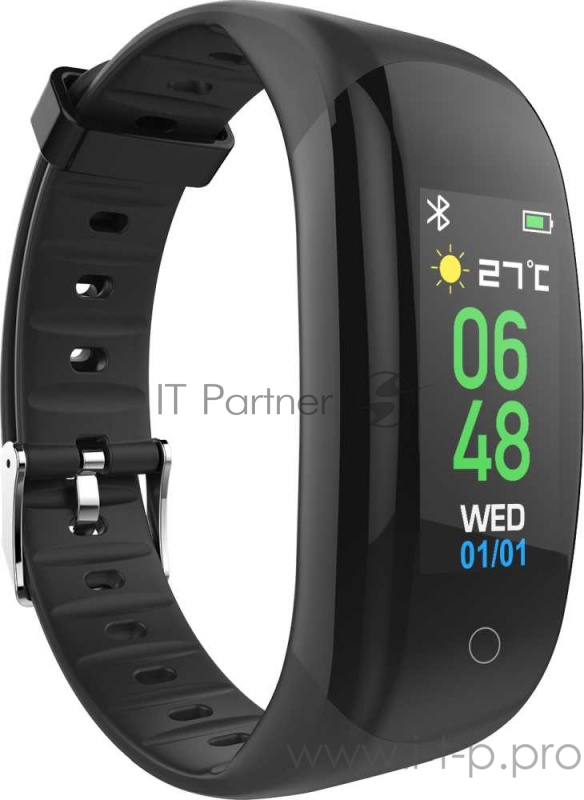 Фитнес-трекер Jet Sport FT-8C TFT корп.:черный рем.:черный (FT-8C BLACK)