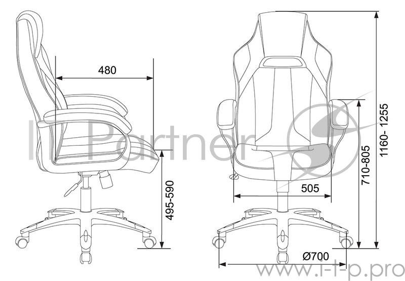 Кресло игровое Бюрократ VIKING 2 AERO BLACK EDITION черный искусственная кожа