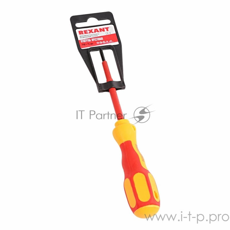 Отвертка Электрика PH0 75мм REXANT 12-4715