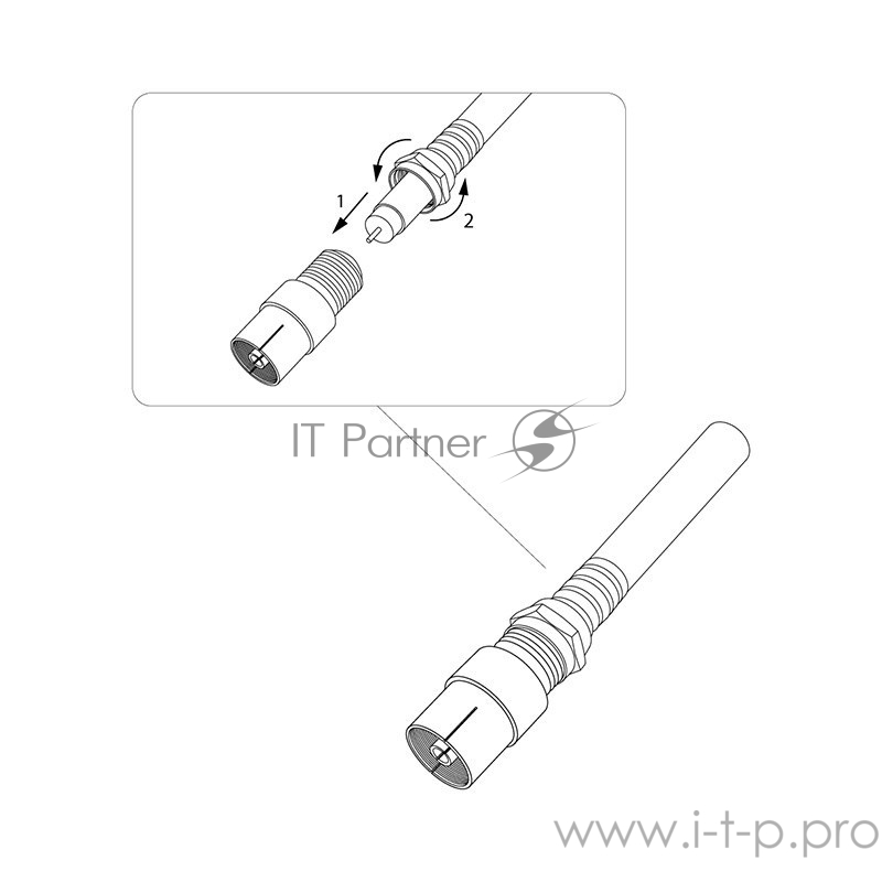 Переходник антенный гнездо F-гнездо F бочка блист. Rexant 06-0020-A