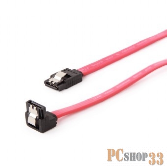 Кабель Cablexpert Кабель интерфейсный SATA, 30см, угловой разъем, 7pin/7pin, защелка (CC-SATAM-DATA90-0.3M)