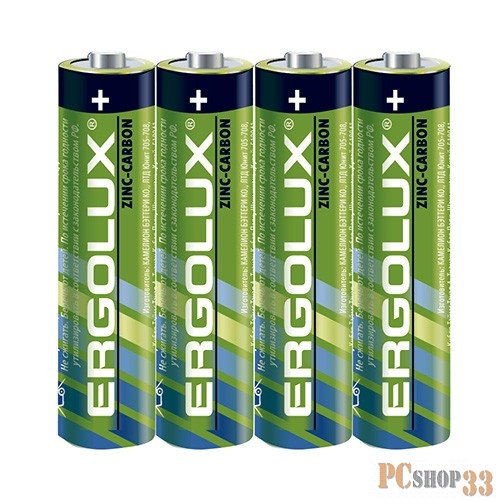 Элемент питания солевой R 03 SR4 R03SR4 1.5В (уп.4шт) Ergolux 12440