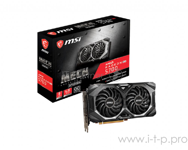 Видеокарта MSI AMD Radeon RX 5700 8192Mb 256bit GDDR6 1515/14000/HDMIx1/DPx3/HDCP/PC 4.0/RX 5700 MECH GP OC / Ret