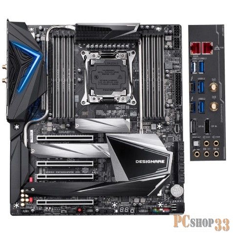 Материнские платы Gigabyte X299X DESIGNARE 10G, Socket 2066, Intel®X299, 8xDDR4-2933, 4xPCI-Ex16, 2xDP(In), 8xSATA3 (RAID 0/1/5/10), 3xM.2, 8 Ch Audio