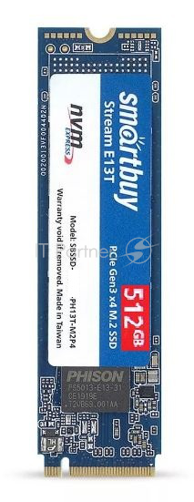 SSD M.2 Smartbuy 512Gb Stream E13T Pro <SBSSD-512GT-PH13P-M2P4> (PCI-E x4, up to 2500/2100MBs, NVMe, 3D TLC, PS5013T, 22х80мм)
