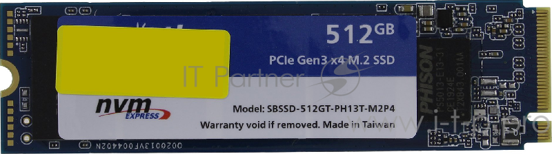 SSD M.2 Smartbuy 512Gb Stream E13T Pro <SBSSD-512GT-PH13P-M2P4> (PCI-E x4, up to 2500/2100MBs, NVMe, 3D TLC, PS5013T, 22х80мм)