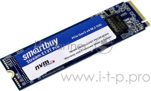 SSD M.2 Smartbuy 512Gb Stream E13T Pro <SBSSD-512GT-PH13P-M2P4> (PCI-E x4, up to 2500/2100MBs, NVMe, 3D TLC, PS5013T, 22х80мм)