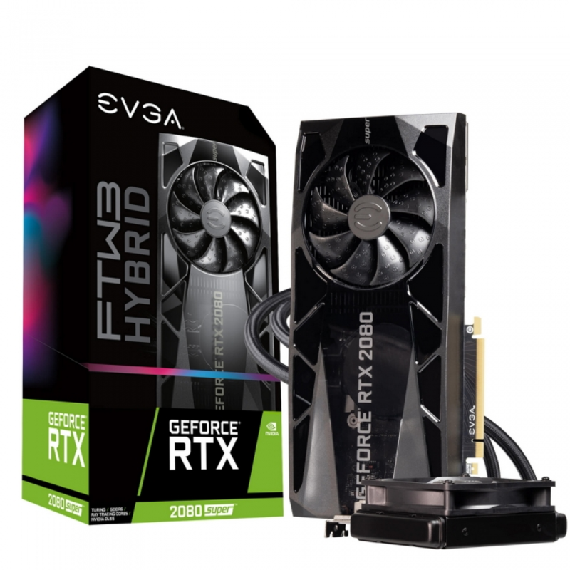 Видеокарты EVGA RTX 2080 SUPER FTW3 HYBRID GAMING, PCI-Ex16 3.0, 8GB, GDDR6, 256bit, HDMI/3xDP/USB Type-C (08G-P4-3288-KR) RTL {4}