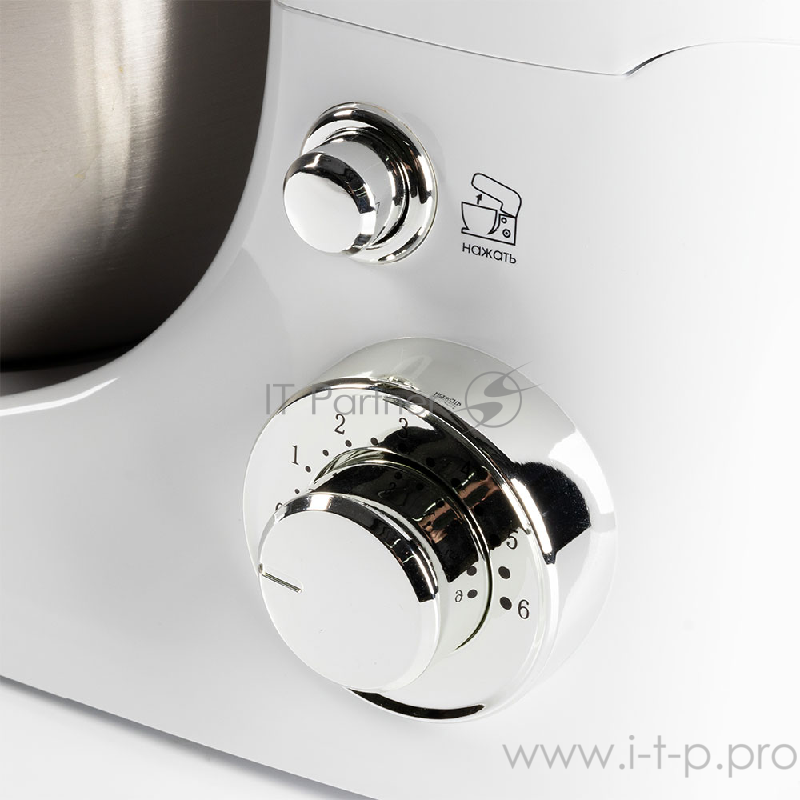 Миксер стационарный Endever Sigma-19, 1000 Вт., планетарный, многофункциональный, стальная чаша 4 л., регулировка скорости, белый