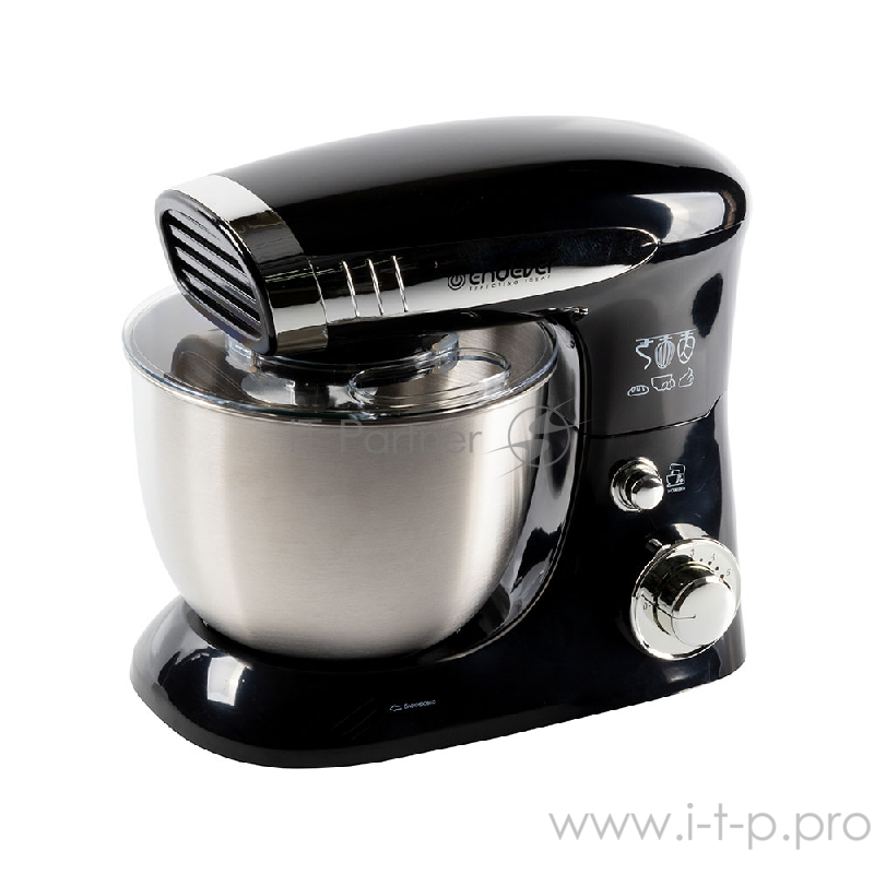 Миксер стационарный Endever Sigma-18, 1000 Вт., планетарный, многофункциональный, стальная чаша 4 л., регулировка скорости, черный