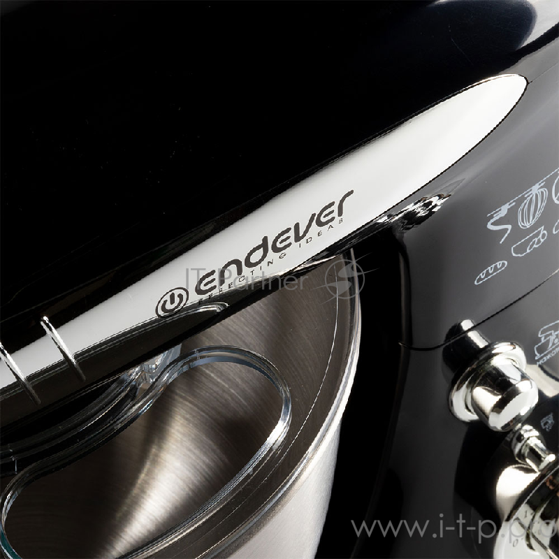 Миксер стационарный Endever Sigma-18, 1000 Вт., планетарный, многофункциональный, стальная чаша 4 л., регулировка скорости, черный