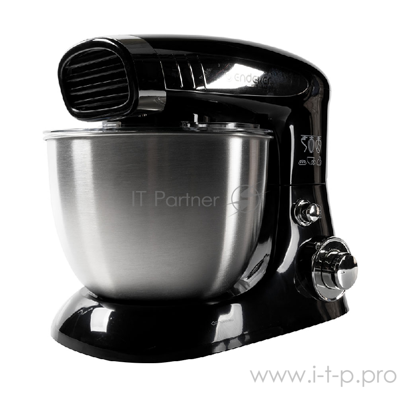 Миксер стационарный Endever Sigma-18, 1000 Вт., планетарный, многофункциональный, стальная чаша 4 л., регулировка скорости, черный