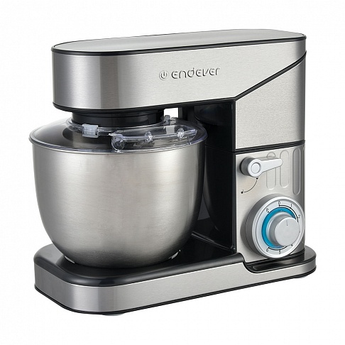 Миксер стационарный Endever Sigma-28, 1300 Вт., планетарный, чаша 5 л., чаша и корпус нерж. сталь, регулировка скорости, серебристый