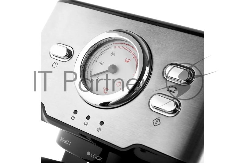 Кофеварка рожковая BRAYER, 1,5 л, 1500 Вт, 20 бар, капучинатор, термометр