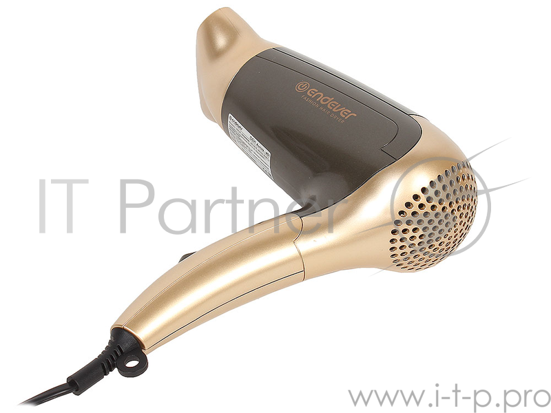Фен Endever Aurora 451, Мощность 2000 Вт, 2 режима мощности, защита от перегрева, складная ручка