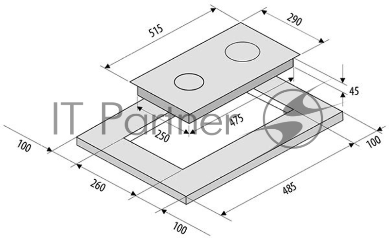 Варочная поверхность газовая KRONA PARTITA 30 IX