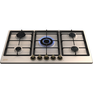 KRONA NOVANTA 90 IV Газовая варочная поверхностьТип поверхности: газовая независимая, Ширина (см): 90, Экспресс-конфорка: есть, Тройное пламя, Количество зон нагрева: 5, Управление: поворотные переключатели, Расположение управления: спереди, Цвет: а