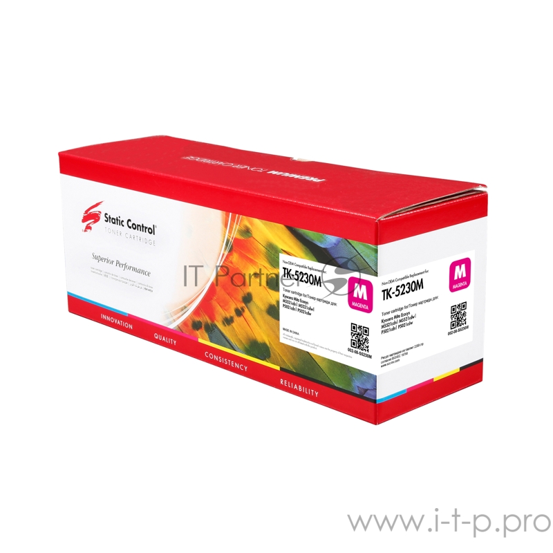 Тонер-картридж лазерный Static Control 002-08-S5230M TK-5230M пурпурный (2600стр.) для Kyocera Ecosys M5521cdn/M5521cdw/P5021cdn/P50