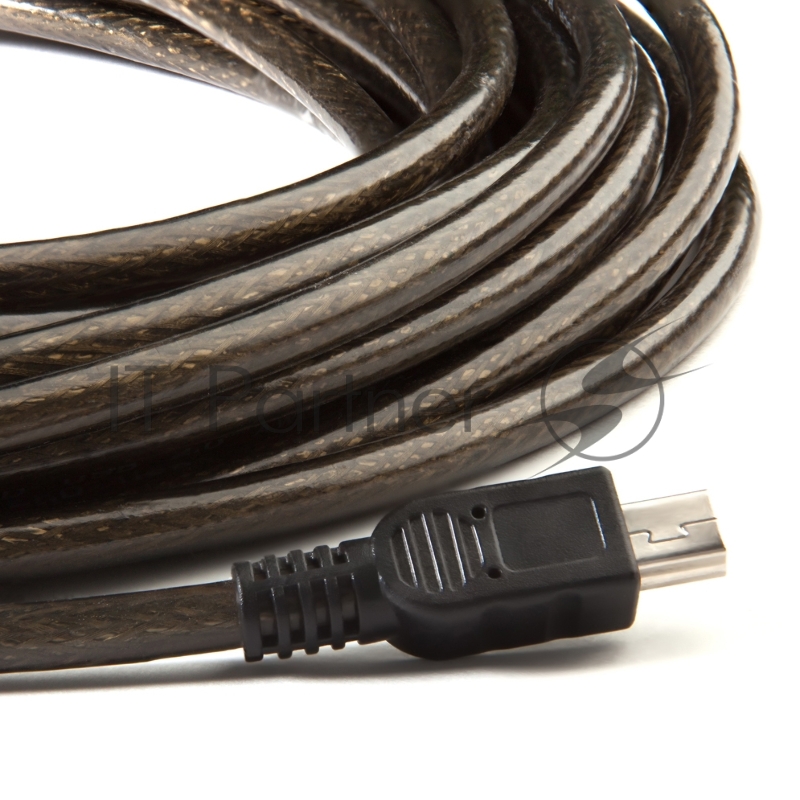 Кабель Greenconnect Кабель активный USB 2.0 10m Premium, AM/mini 5P 28/24 AWG экран, армированный морозостойкий с усилителем и разъёмом для доп.питания (GCR-UM2M5P1-BD2S-10.0m)