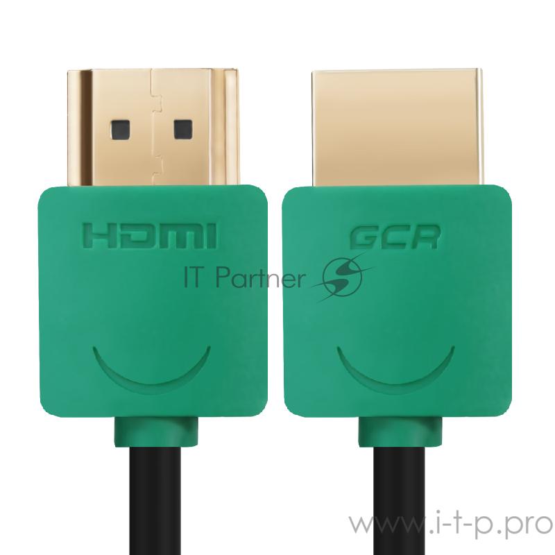 Greenconnect Кабель SLIM 2.0m HDMI 2.0, зеленые коннекторы Slim, OD3.8mm, HDR 4:2:2, Ultra HD, 4K 60 fps 60Hz, 3D, AUDIO, 18.0 Гбит/с, 32/32 AWG, GCR-51582 Greenconnect Кабель SLIM 2.0m HDMI 2.0, зеленые коннекторы Slim, OD3.8mm, HDR 4:2:2, Ultra HD,