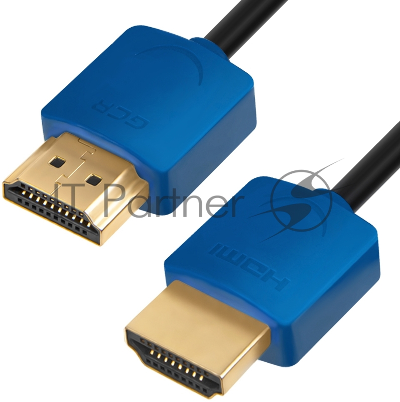 Greenconnect Кабель SLIM 1.5m HDMI 2.0, синие коннекторы Slim, OD3.8mm, HDR 4:2:2, Ultra HD, 4K 60 fps 60Hz, 3D, AUDIO, 18.0 Гбит/с , 32/32 AWG, GCR-51588 Greenconnect Кабель SLIM 1.5m HDMI 2.0, синие коннекторы Slim, OD3.8mm, HDR 4:2:2, Ultra HD, 4K
