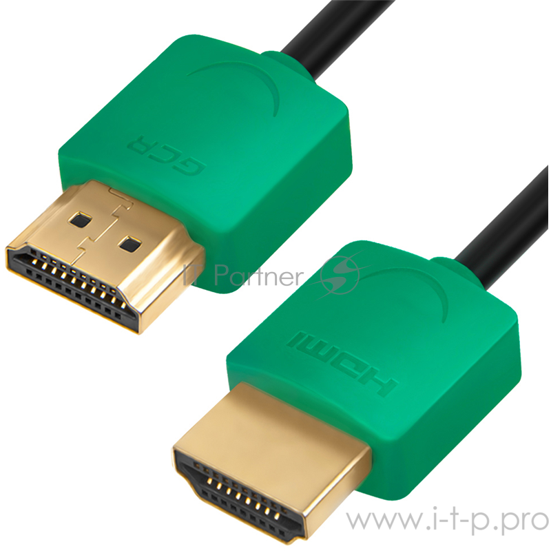 Greenconnect Кабель SLIM 1.5m HDMI 2.0, зеленые коннекторы Slim, OD3.8mm, HDR 4:2:2, Ultra HD, 4K 60 fps 60Hz, 3D, AUDIO, 18.0 Гбит/с, 32/32 AWG, GCR-51581 Greenconnect Кабель SLIM 1.5m HDMI 2.0, зеленые коннекторы Slim, OD3.8mm, HDR 4:2:2, Ultra HD,