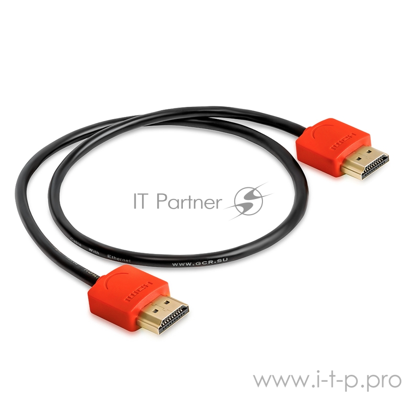 Greenconnect Кабель SLIM 1.0m HDMI 2.0, красные коннекторы Slim, OD3.8mm, HDR 4:2:2, Ultra HD, 4K 60 fps 60Hz, 3D, AUDIO, 18.0 Гбит/с, 32/32 AWG, GCR-51213 Greenconnect Кабель SLIM 1.0m HDMI 2.0, красные коннекторы Slim, OD3.8mm, HDR 4:2:2, Ultra HD,