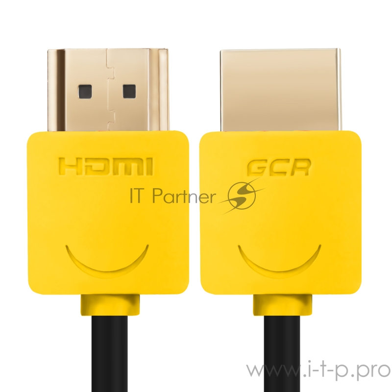 Greenconnect Кабель SLIM 1.0m HDMI 2.0, желтые коннекторы Slim, OD3.8mm, HDR 4:2:2, Ultra HD, 4K 60 fps 60Hz, 3D, AUDIO, 18.0 Гбит/с, 32/32 AWG, GCR-51574 Greenconnect Кабель SLIM 1.0m HDMI 2.0, желтые коннекторы Slim, OD3.8mm, HDR 4:2:2, Ultra HD, 4