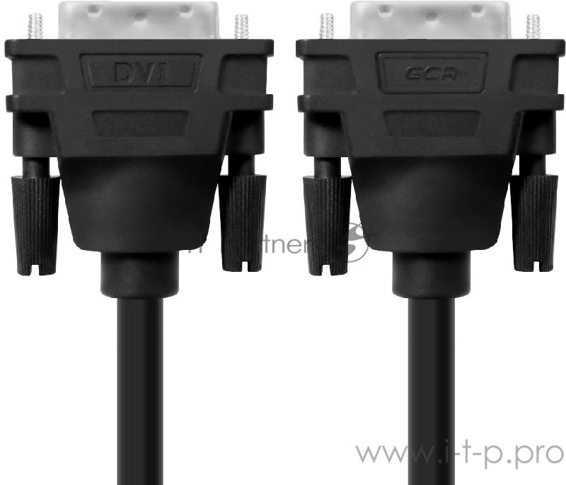 Greenconnect Кабель DVI-D 10.0m, черный, позолоченные контакты, ферритовое кольцо, OD 8.5mm, 28/28 AWG, DVI/DVI, 25M/25M, GCR-DM2DMC2-10.0m, двойной экран Greenconnect Кабель DVI-D 10.0m, черный, позолоченные контакты, ферритовое кольцо, OD 8.5mm, 28