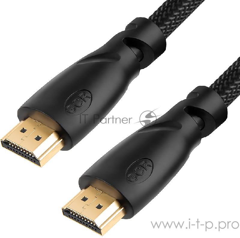 Greenconnect Кабель 1.0m HDMI версия 2.0, HDR 4:2:2, Ultra HD, 4K 60 fps 60Hz/5K*30Hz, 3D, AUDIO, 18.0 Гбит/с, 28/28 AWG, OD7.3mm, тройной экран, черный нейлон, GCR-HM811-1.0m Greenconnect Кабель 1.0m HDMI версия 2.0, HDR 4:2:2, Ultra HD, 4K 60 fps 6