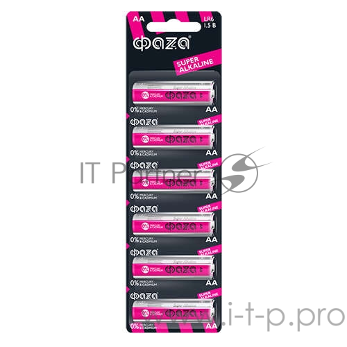 Элемент питания алкалиновый LR 6 Super Alkaline BL-6 (уп.6шт) ФАZА 4895205002043