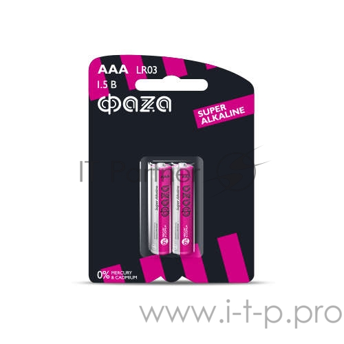 Элемент питания алкалиновый LR03 Super Alkaline BL-2 (уп.2шт) ФАZА 4897062858474