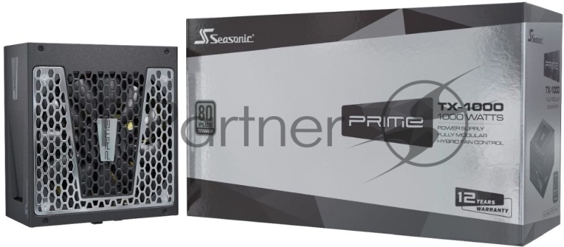 Блок питания Seasonic ATX 1000W PRIME TX-1000 80+ titanium (24+4+4pin) APFC 135mm fan 14xSATA Cab Manag RTL
