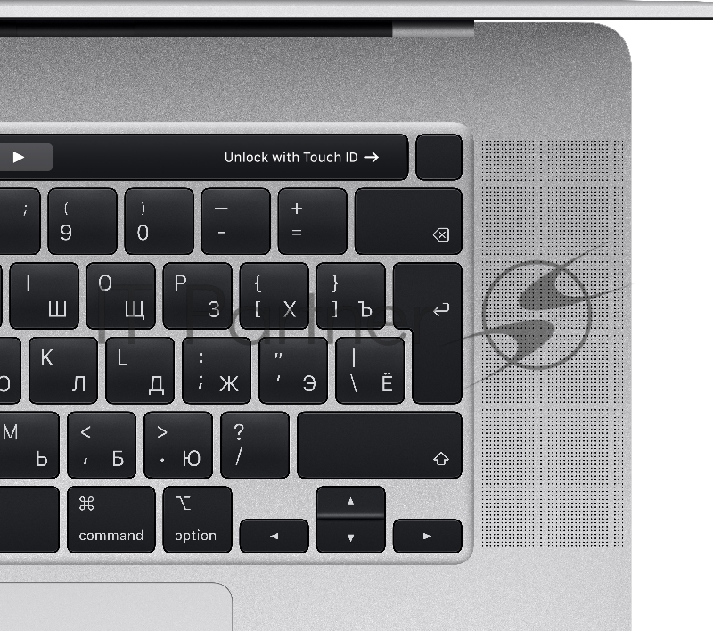 Ноутбук Apple 16-inch MacBook Pro with Touch Bar: 2.6GHz 6-core Intel Core i7 (TB up to 4.5GHz)/16GB/512GB SSD/AMD Radeon Pro 5300M with 4GB of GDDR6 - Silver