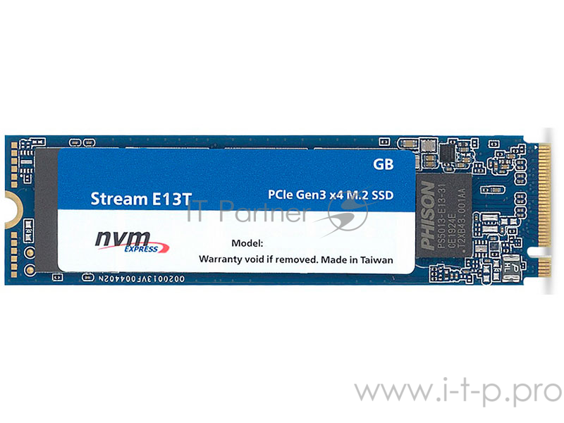 SSD M.2 Smartbuy 256Gb Stream E13T Pro <SBSSD-256GT-PH13P-M2P4> (PCI-E x4, up to 2300/1150MBs, NVMe, 3D TLC, PS5013T, 22х80мм)