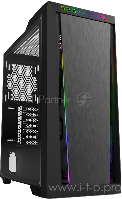 Gamdias ARGUS M2 Игровой корпус чёрный (ATX, RGB подсветка, закалённое стекло, 1xUSB 3.0, 2xUSB 2.0, HD Audio)