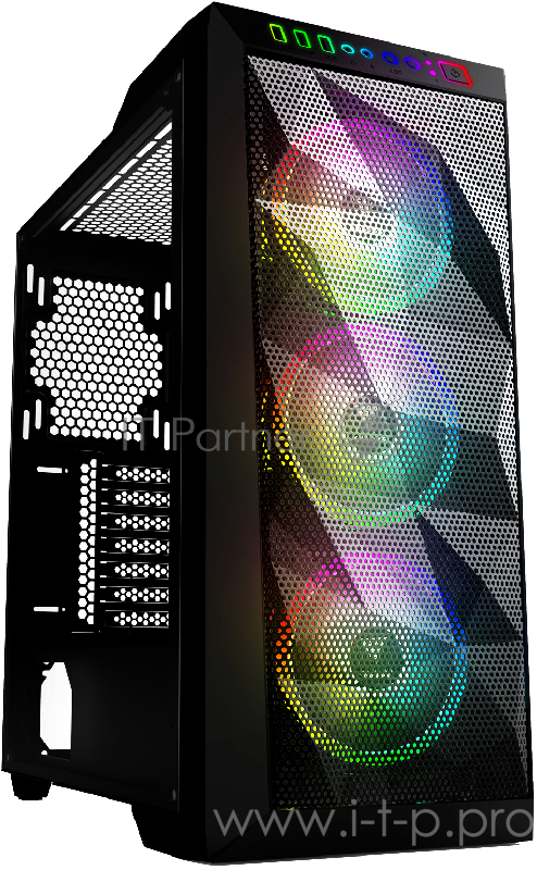 Gamdias Athena M1 Игровой корпус чёрный (ATX, закаленное стекло, RGB fan 3x120 мм, 1xUSB 3.0, 2xUSB 2.0, HD Audio)