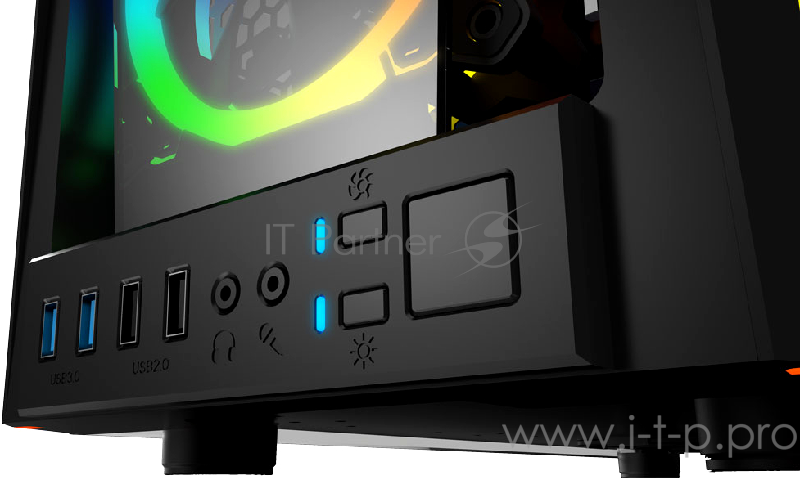 Gamdias TALOS M1B Игровой корпус чёрный (ATX, закаленное стекло, RGB fan 3x120 мм, 2xUSB 3.0, 2xUSB 2.0, HD Audio)