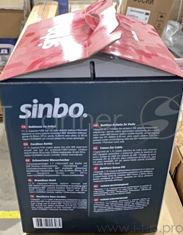 Чайник электрический Sinbo SK 8004 1.8л. 1800Вт серебристый матовый/черный (корпус: металл)