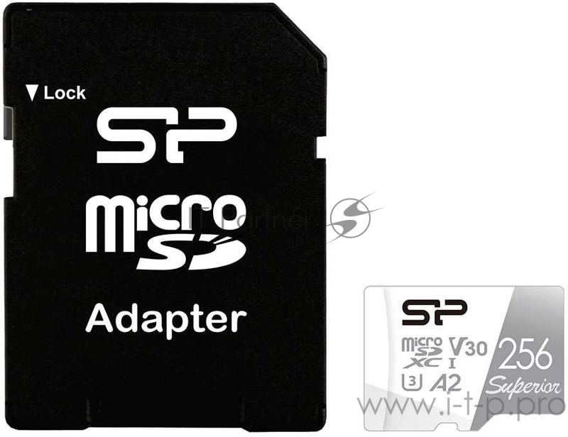 Флеш карта microSD 256GB Silicon Power Superior Pro A2 microSDXC Class 10 UHS-I U3 Colorful 100/80 Mb/s (SD адаптер)