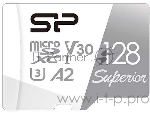 Флеш карта microSD 128GB Silicon Power Superior Pro A2 microSDXC Class 10 UHS-I U3 Colorful 100/80 Mb/s (SD адаптер)