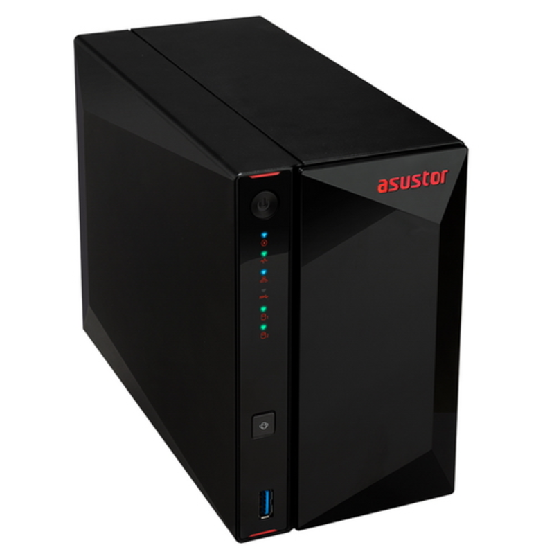 Сетевое хранилище ASUSTOR AS5202T 2-Bay NAS/Media player/Intel Celeron J4005 2.0GHz up to 2.7GHz (Dual-Core ), 2GB SO-DIMM DDR4, noHDD(HDD,SSD),/2x 2,5Gb (LAN)/3xUSB3.2,HDMI/4ip camera license 90IX0171-BW3S10