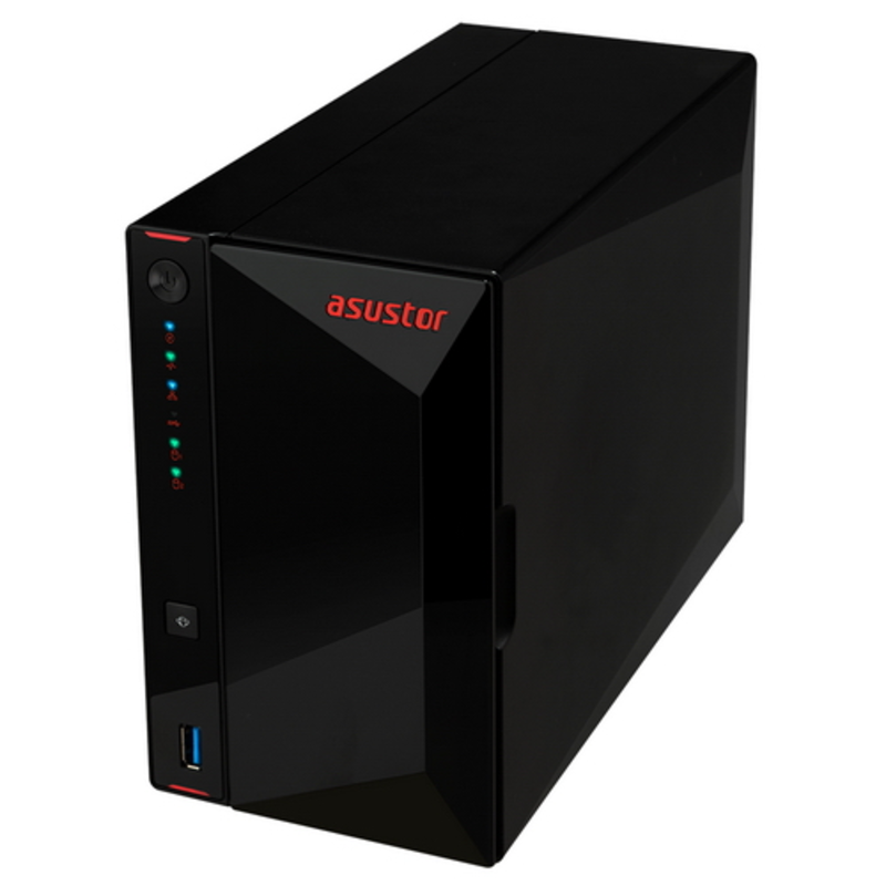Сетевое хранилище ASUSTOR AS5202T 2-Bay NAS/Media player/Intel Celeron J4005 2.0GHz up to 2.7GHz (Dual-Core ), 2GB SO-DIMM DDR4, noHDD(HDD,SSD),/2x 2,5Gb (LAN)/3xUSB3.2,HDMI/4ip camera license 90IX0171-BW3S10