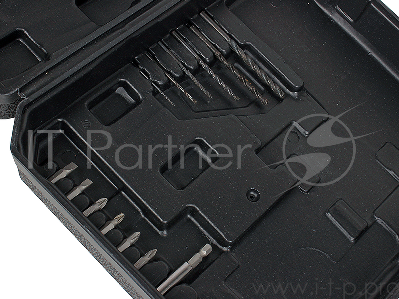 Дрель-шуруповерт аккумуляторная Defort DCD-14N-7-BDK (аккумулятор 14,4В крутящий момент 15Nm скорость вращения 0-550об/мин набор аксессуаров 16шт)