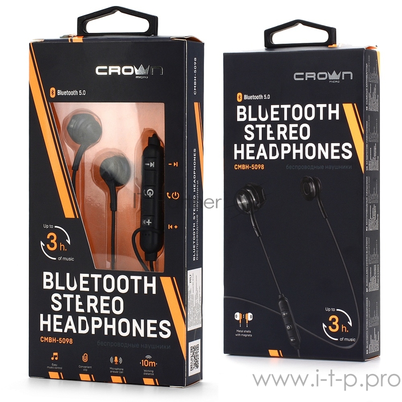 Беспроводные наушники CROWN CMBH-5098